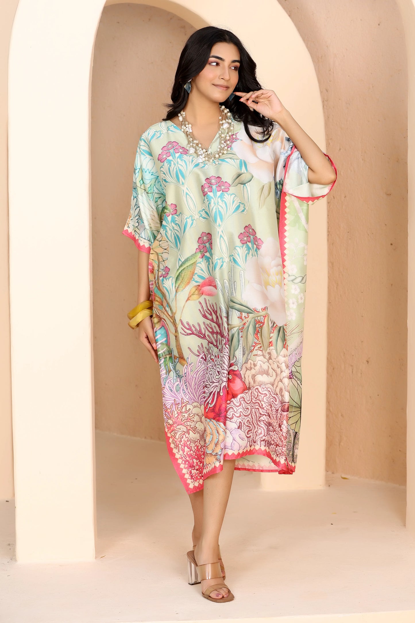 Boho Kaftan Coral