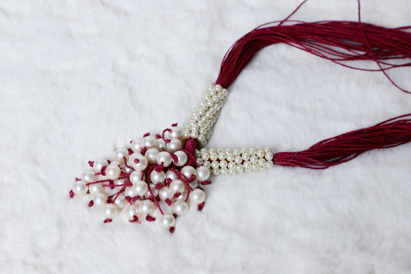 Necklace Pearl Angoori Red