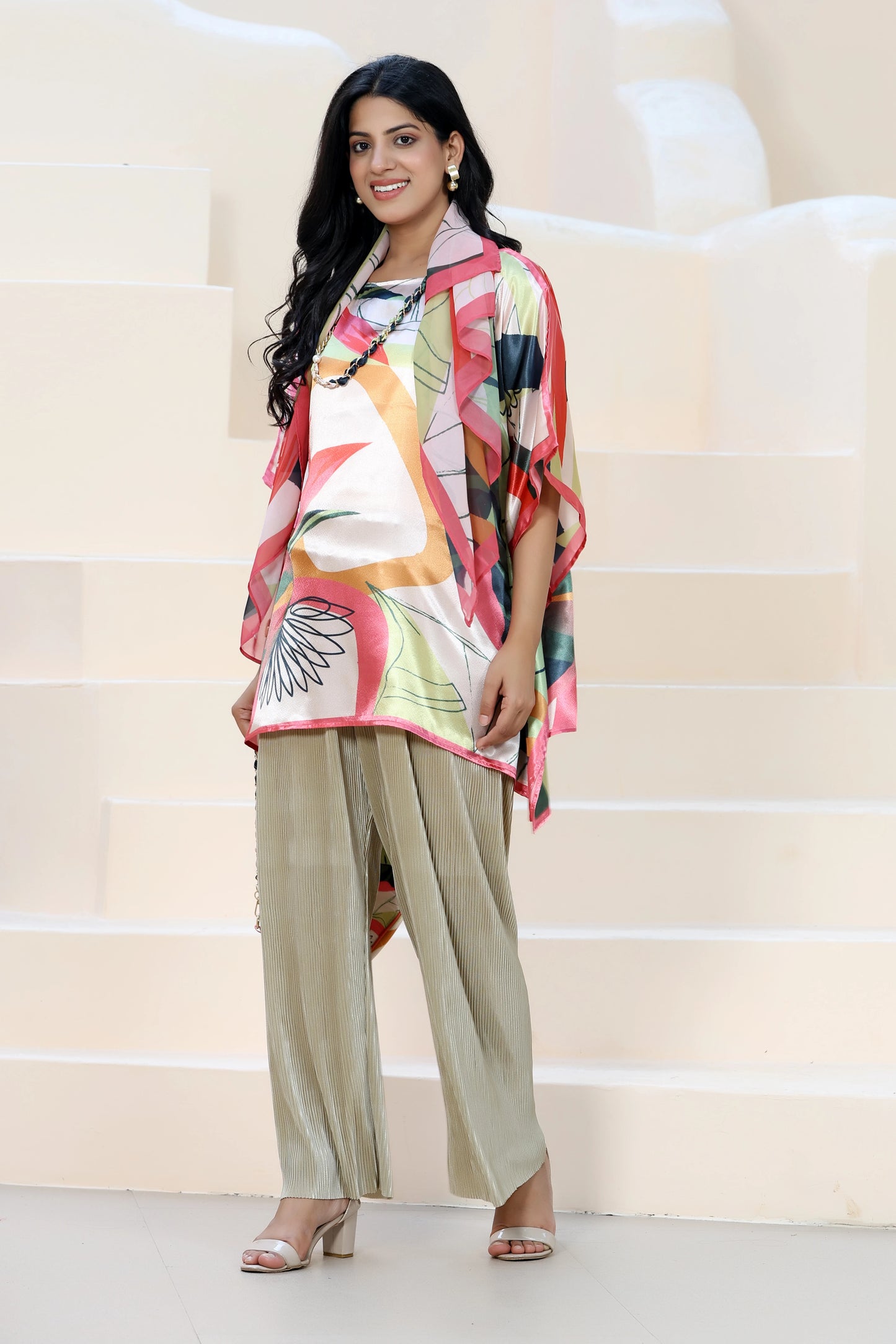 Tunic Top Abstract Leaf