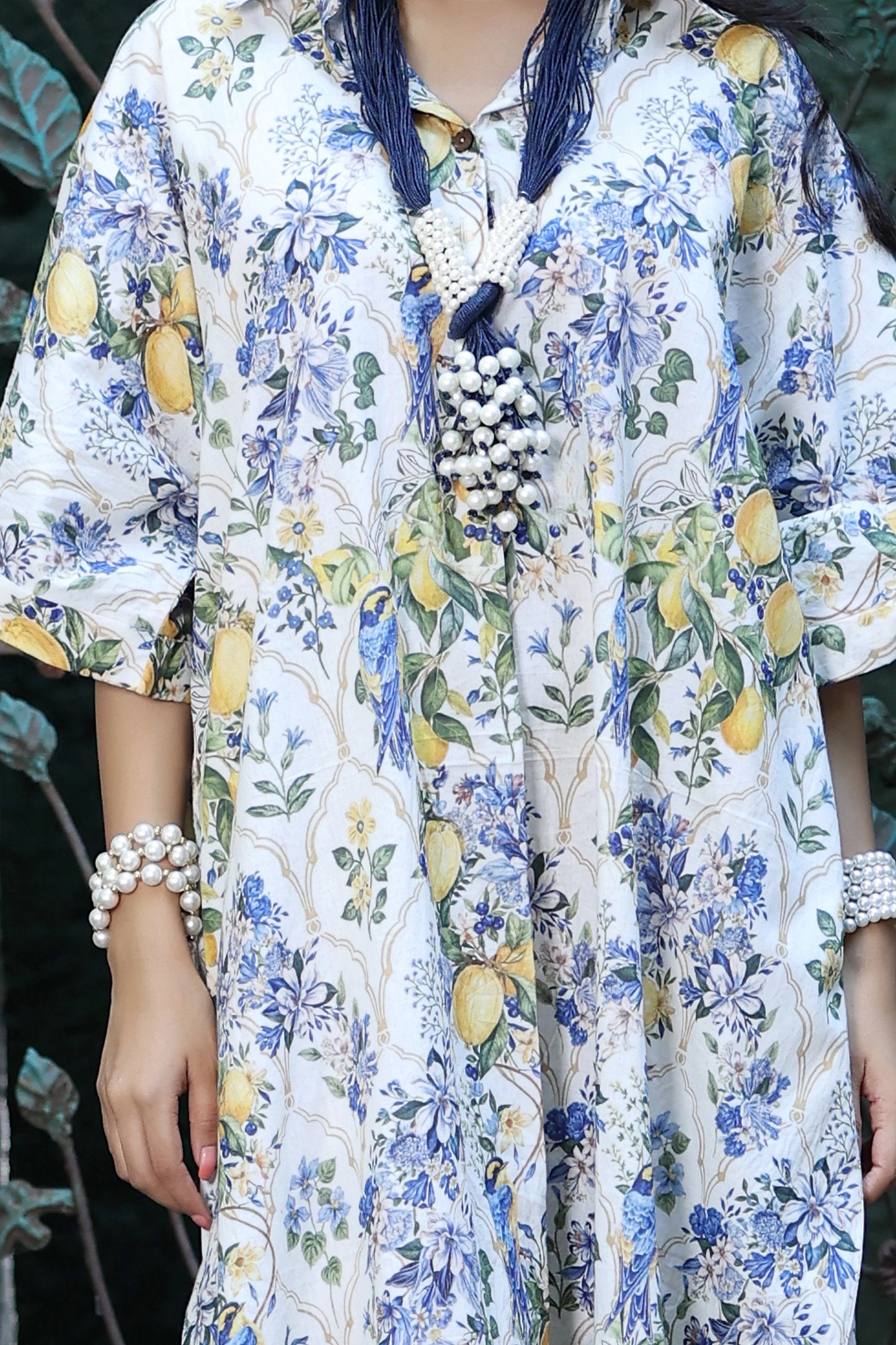 Boho Dress Lemon Print