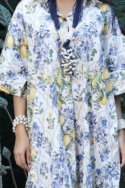 Boho Dress Lemon Print