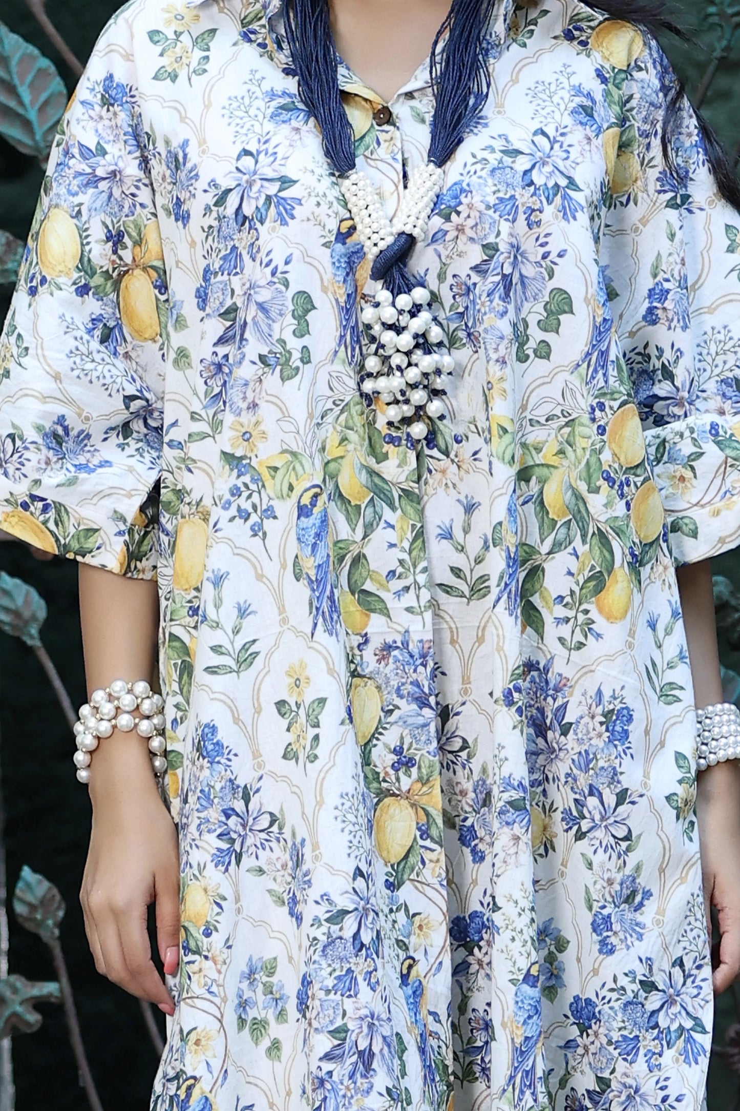 Boho Dress Lemon Print