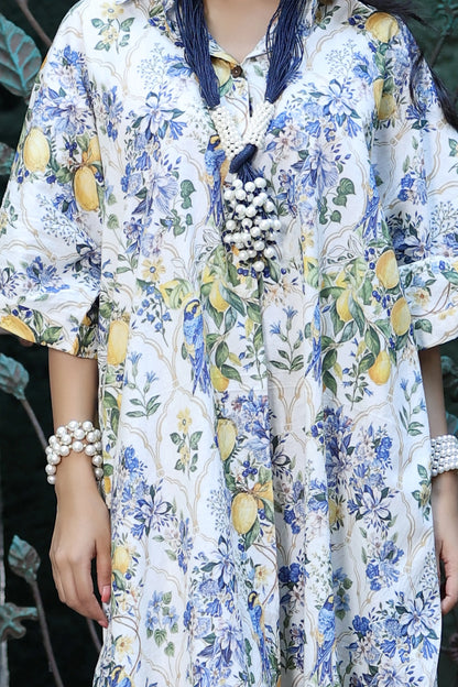 Boho Dress Lemon Print