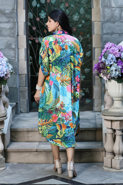 Boho Dress Parrot Print