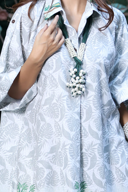 Boho Dress Tropical Hawain Print