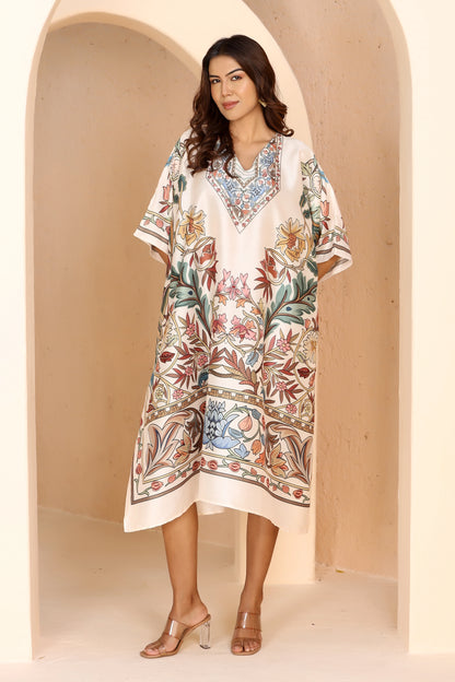 Boho Kaftan Golden Gow Cream