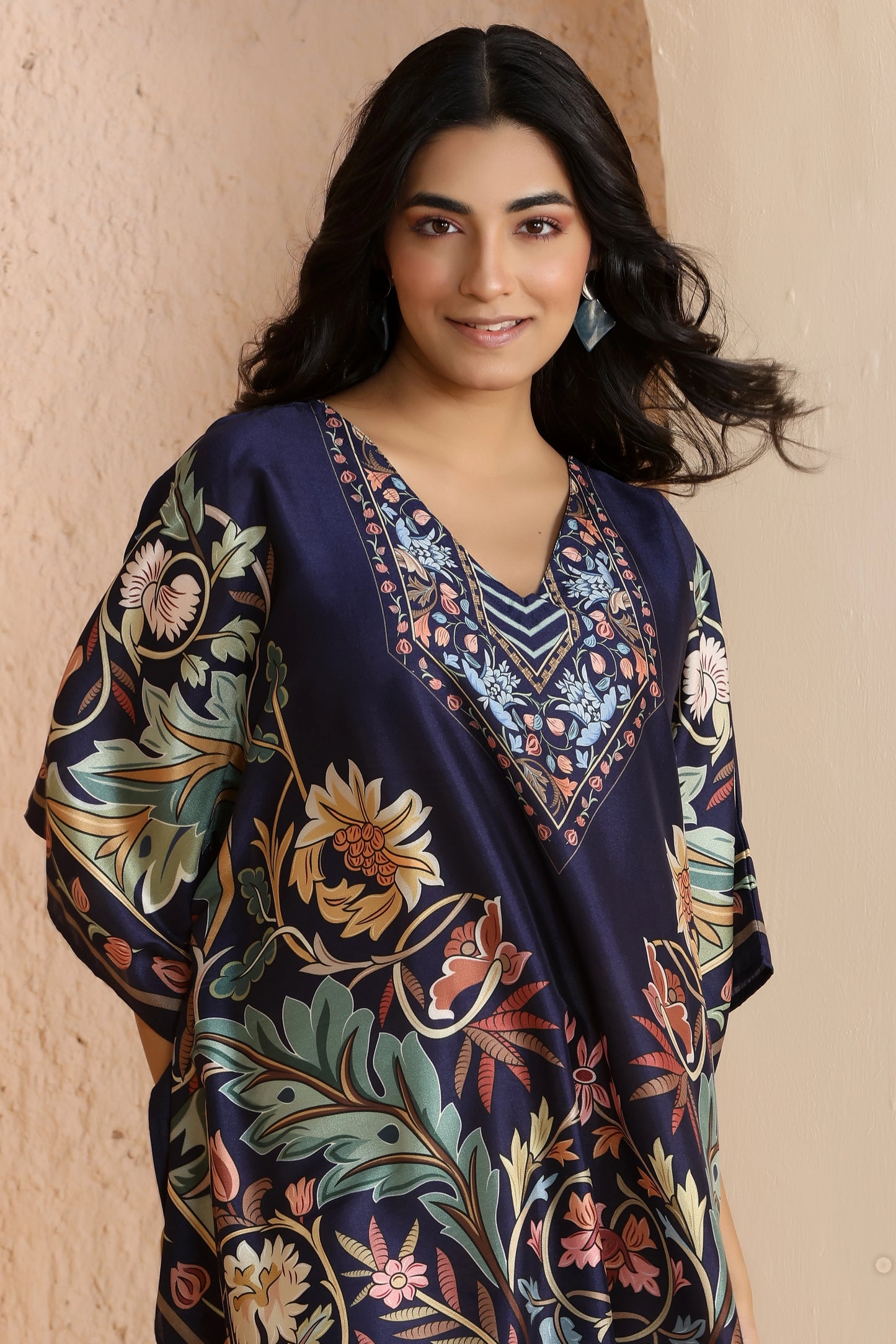 Boho Kaftan Golden Glow Navy Blue