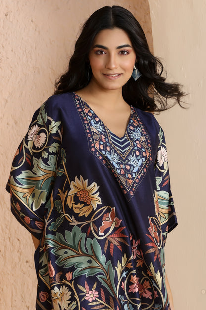 Boho Kaftan Golden Glow Navy Blue