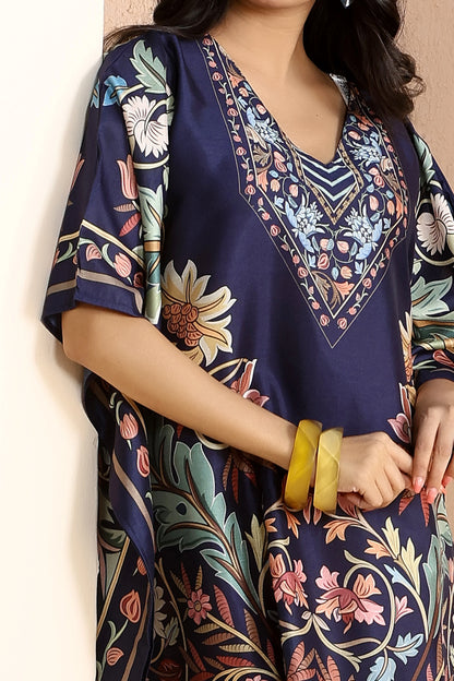 Boho Kaftan Golden Glow Navy Blue