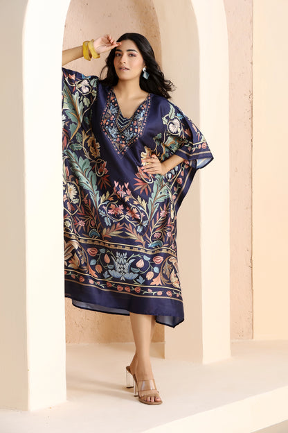 Boho Kaftan Golden Glow Navy Blue