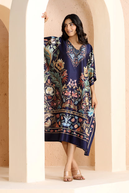 Boho Kaftan Golden Glow Navy Blue