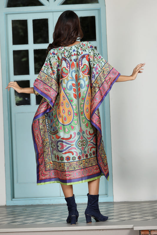 Boho Kaftan Peacock Light Aqua