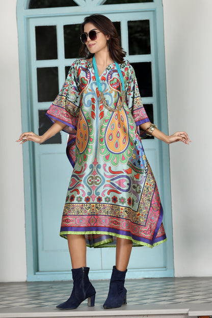 Boho Kaftan Peacock Light Aqua