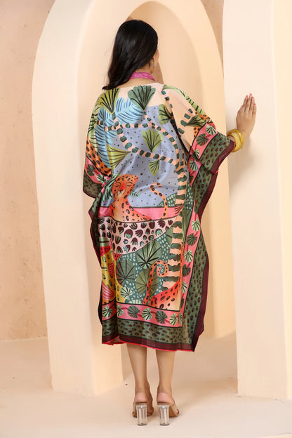 Boho Kaftan Tiger Print