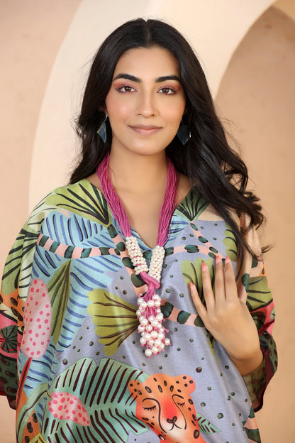 Boho Kaftan Tiger Print