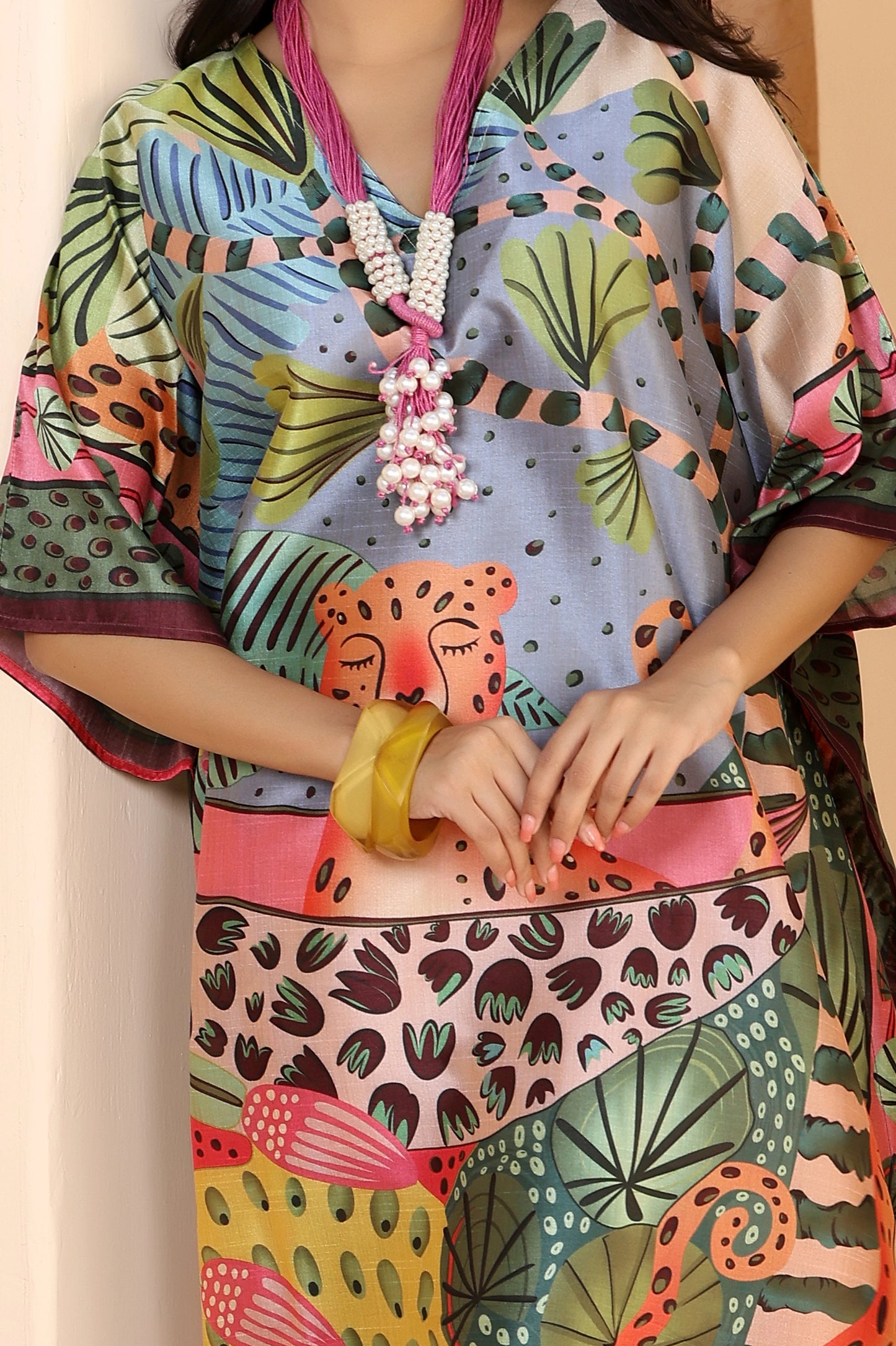 Boho Kaftan Tiger Print