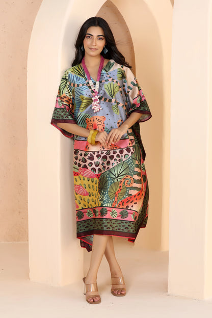 Boho Kaftan Tiger Print