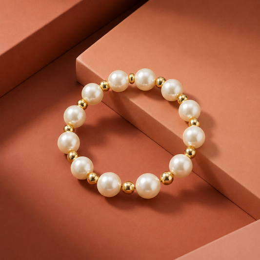 Bracelet Gold Pearl