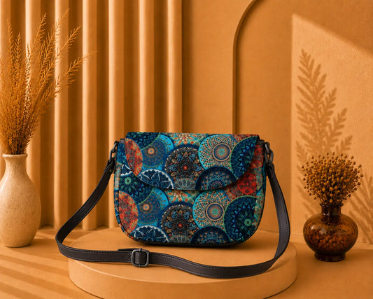 Messenger Bag Mandala Blue