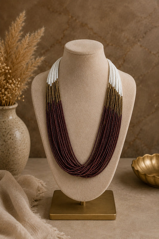 Necklace Shaded Bloom Brown