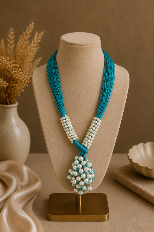 Necklace Pearl Angoori Turquoise