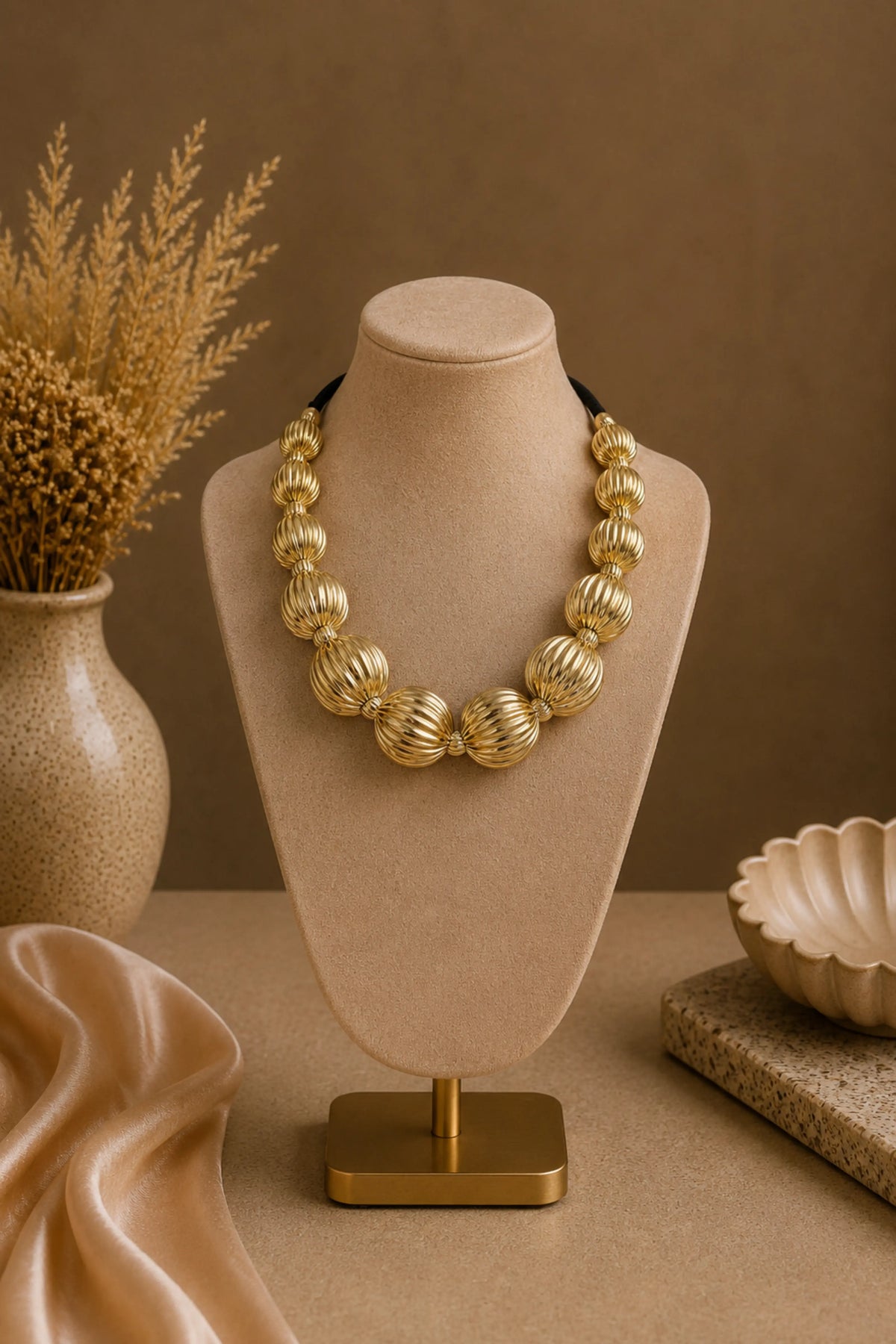 Necklace Gold Pebble