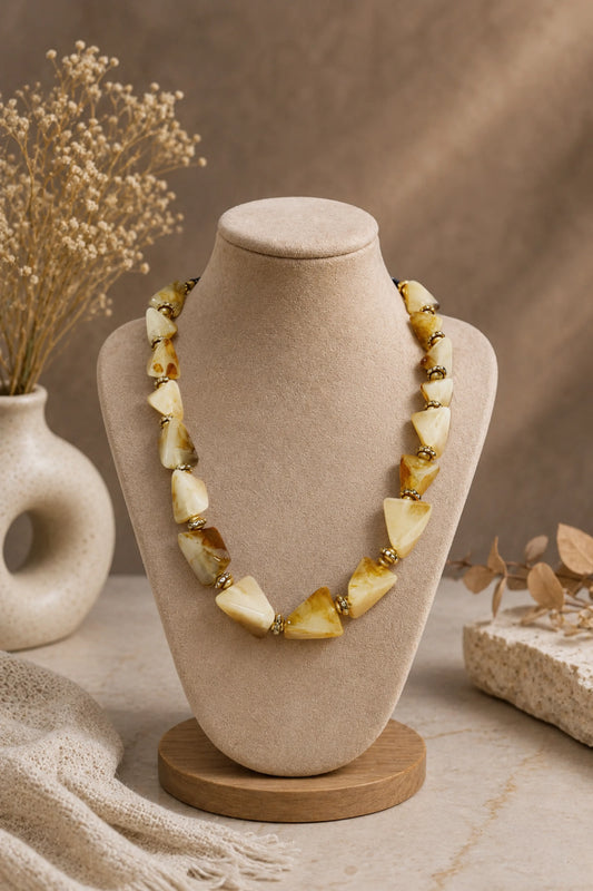 Necklace Uncut Beige