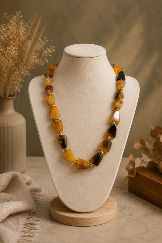 Necklace Uncut Amber