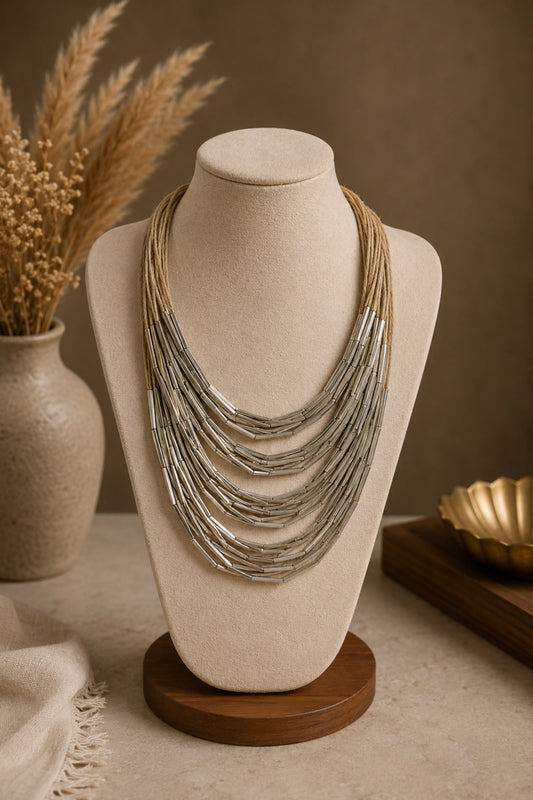 Necklace Silver Pipe