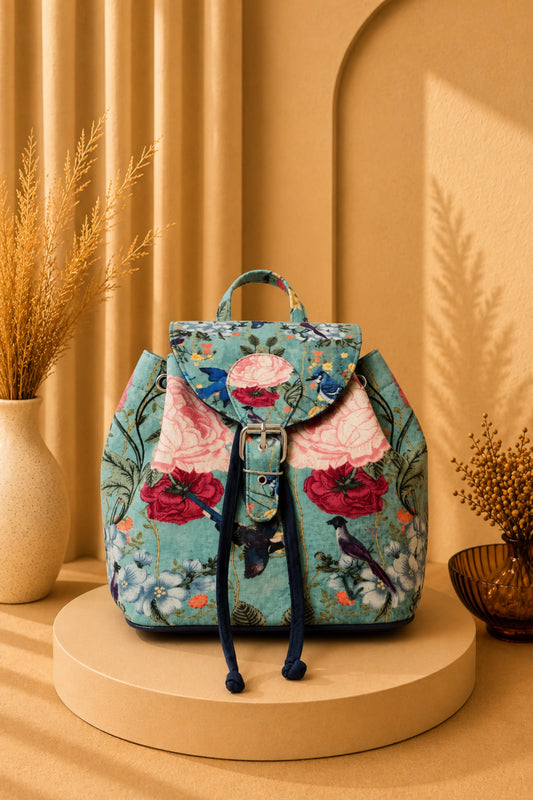 Diva Bag Garden Print Aqua