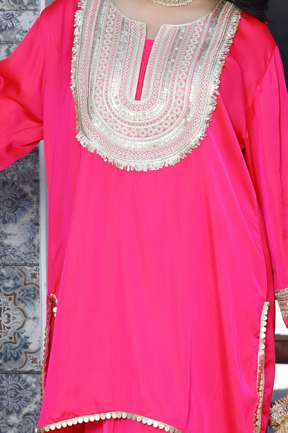 Farshi Salwar Set Hot Pink