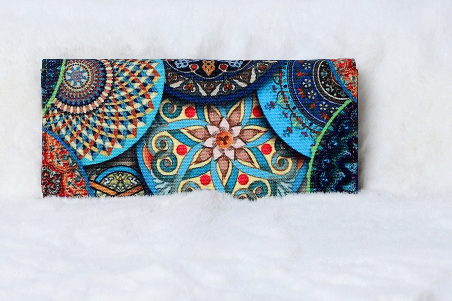 Flap Wallet Mandala Blue
