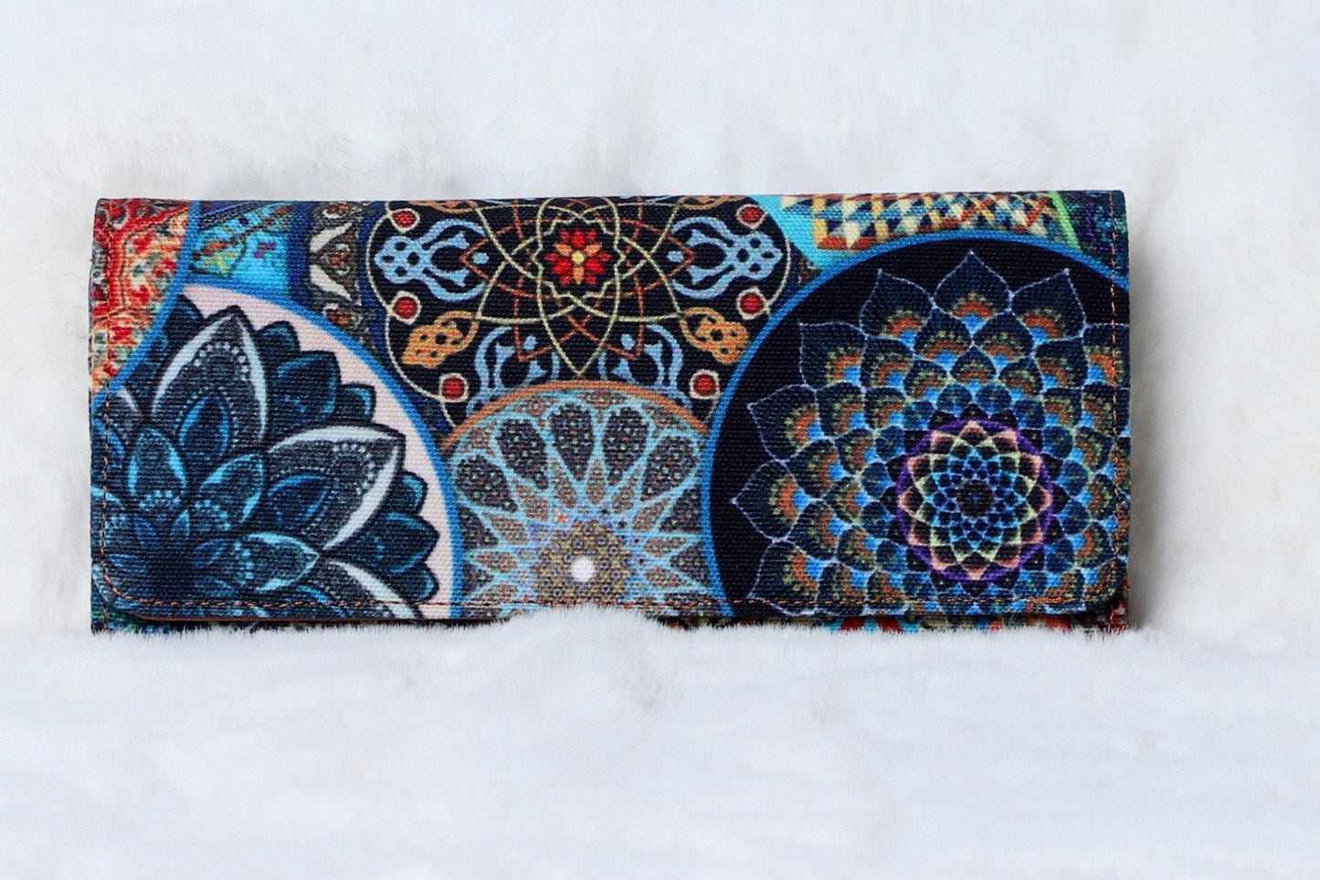 Flap Wallet Mandala Blue
