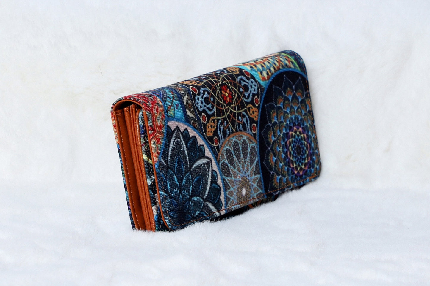 Flap Wallet Mandala Blue