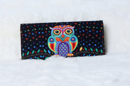 Flap Wallet Single Black Owl