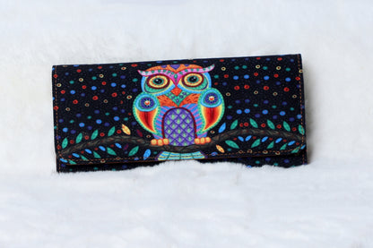 Flap Wallet Single Black Owl
