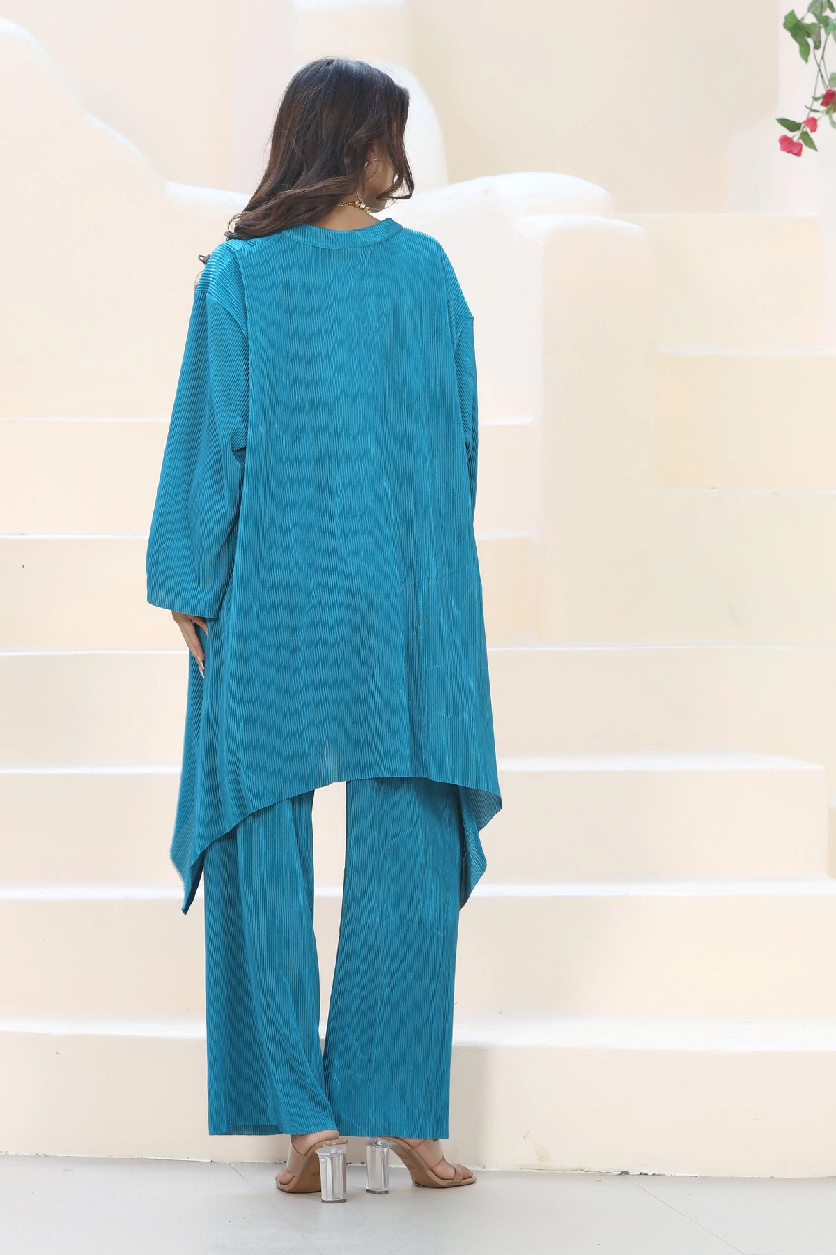 Flow Line Co-ord Set Aqua