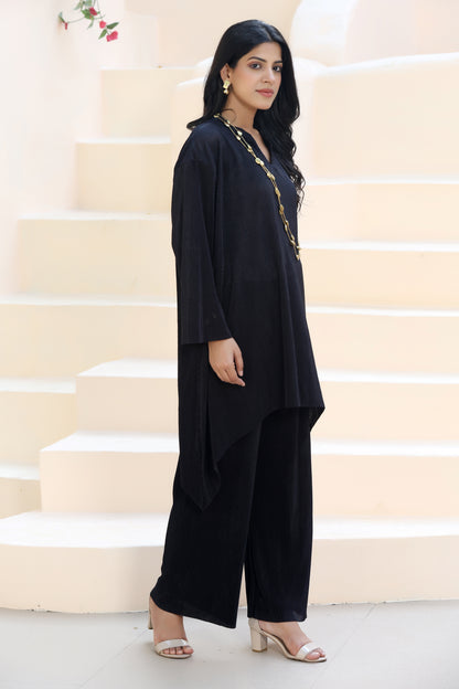 Flow Line Co-ord Set Black