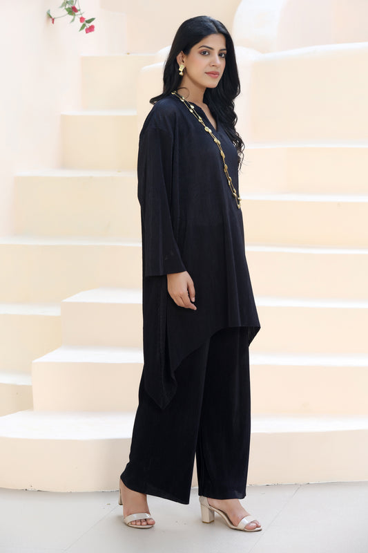 Flow Line Co-ord Set Black