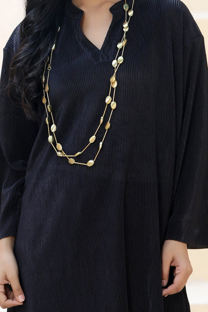 Flow Line Co-ord Set Black