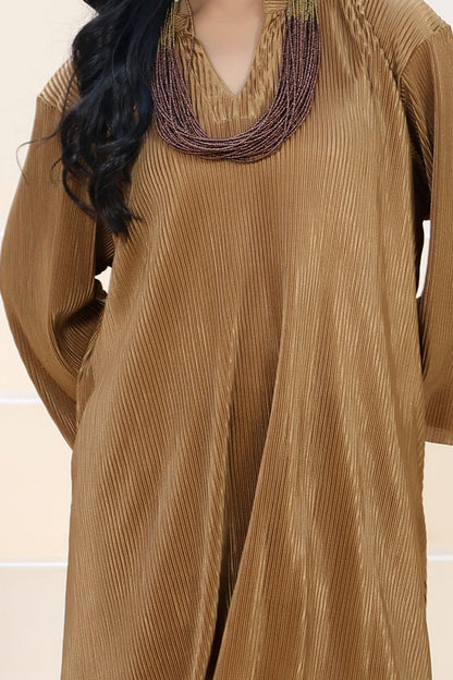 Flow Line Co-ord Set Golden Beige