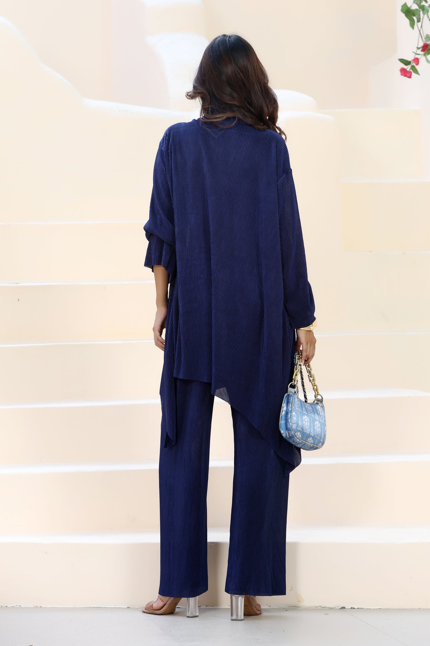 Flow Line Co-ord Set Navy Blue