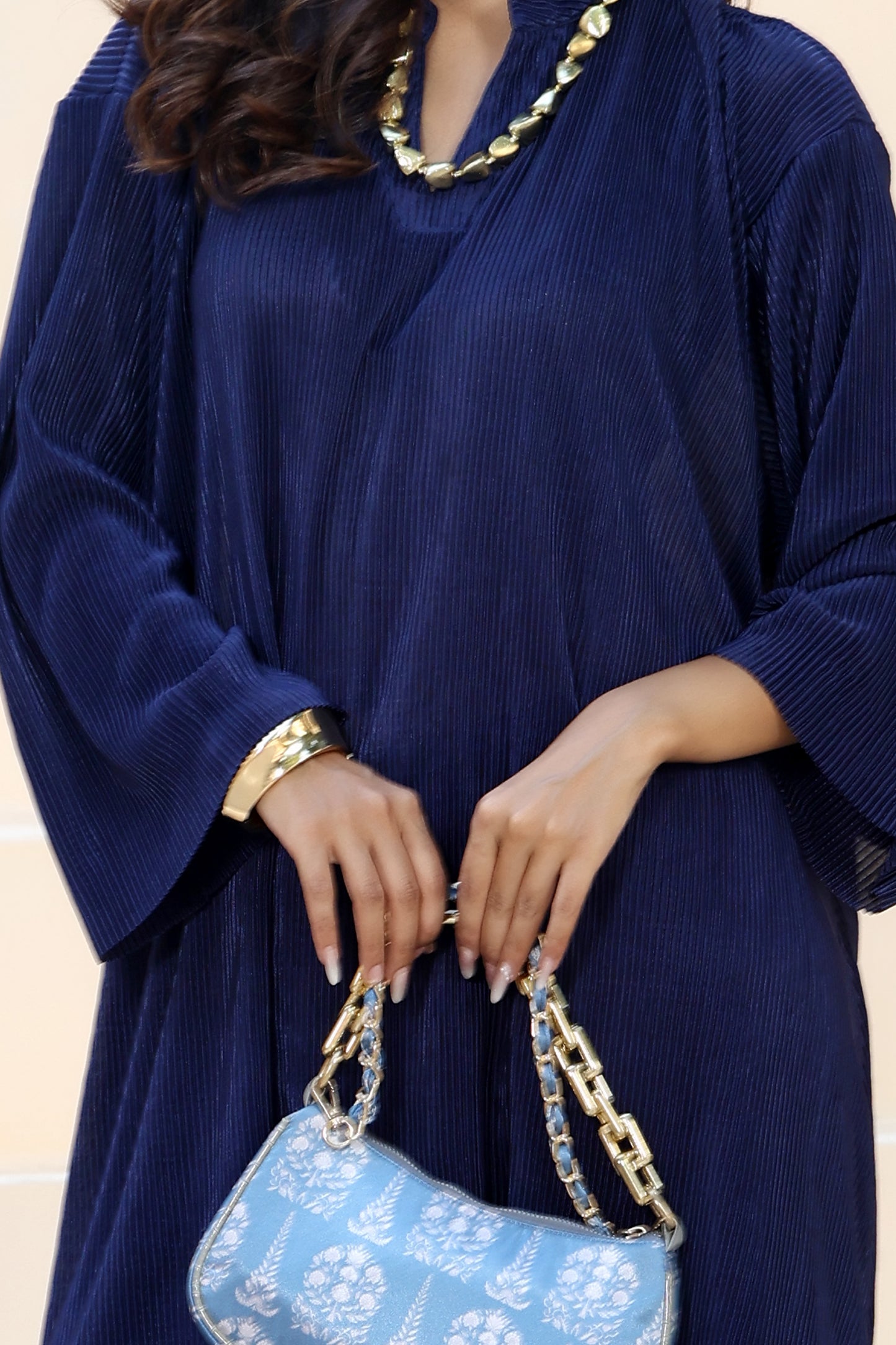 Flow Line Co-ord Set Navy Blue