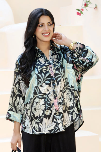 Golden Hour Shirt William Morris Black