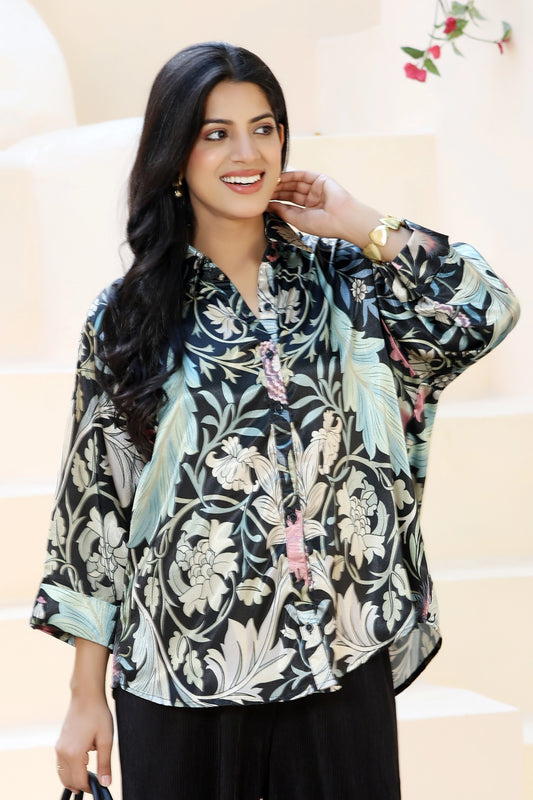 Golden Hour Shirt William Morris Black