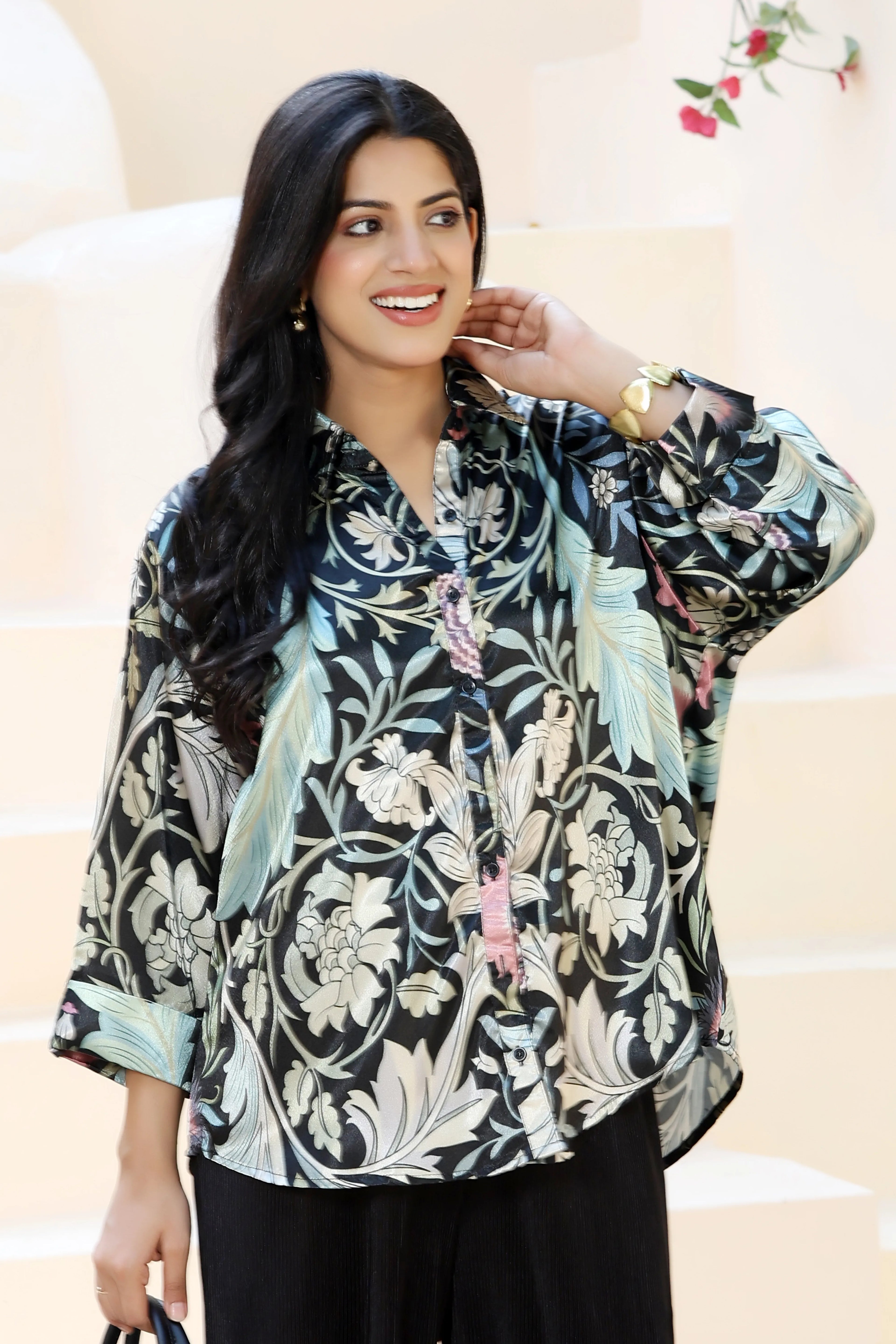 Golden Hour Shirt William Morris Black