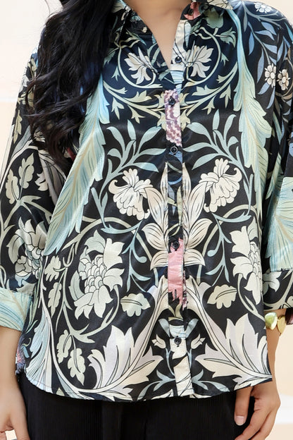 Golden Hour Shirt William Morris Black