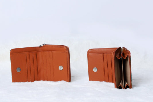 Half Wallet Single Peacock Aqua