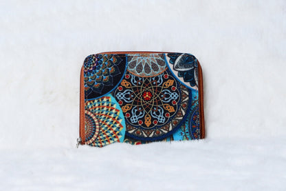 Half Wallet Mandala Blue
