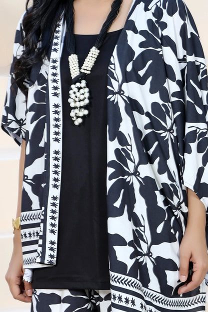 Hazel Kimono Set Black & White